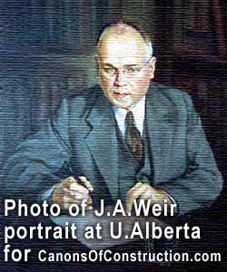 Portrait of J.A. Weir at Univ. of Alberta, Law Library